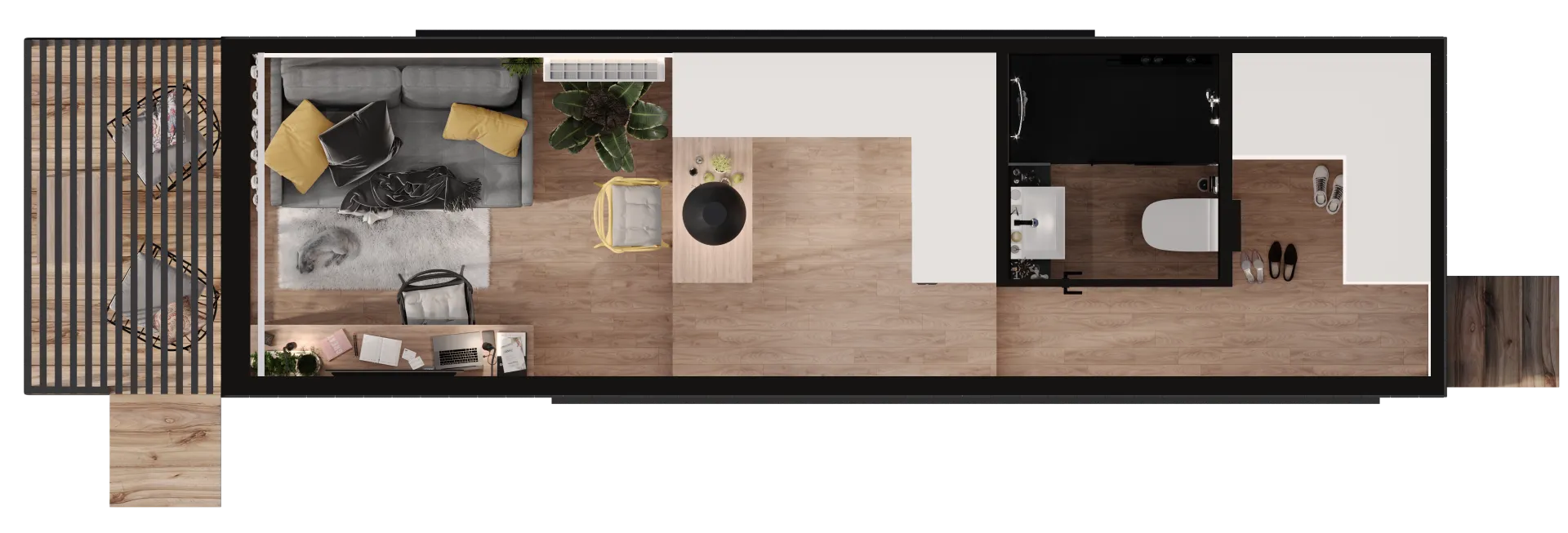 Tiny House, Casa Container, Casa Modulare, Mini Casa, 17,82 m² - per 2 persone - Modello D Tiny House, Casa Container, Casa Modulare, Mini Casa, 17,82 m² - per 2 persone - Modello D