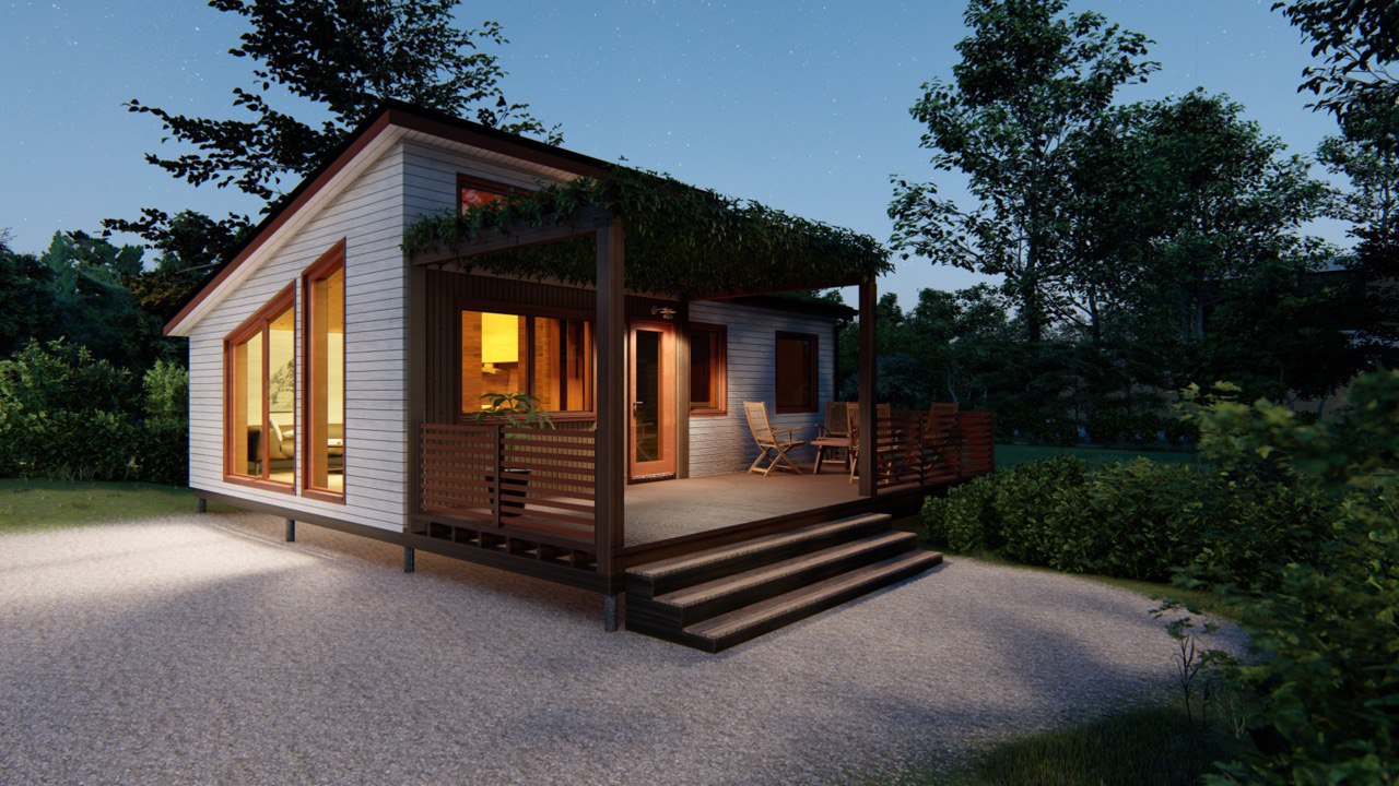 Tiny House - Casa Modulare - Casa Mini, Casa Prefabbricata - 50 m² - Energeticamente Efficiente - Modello SIP