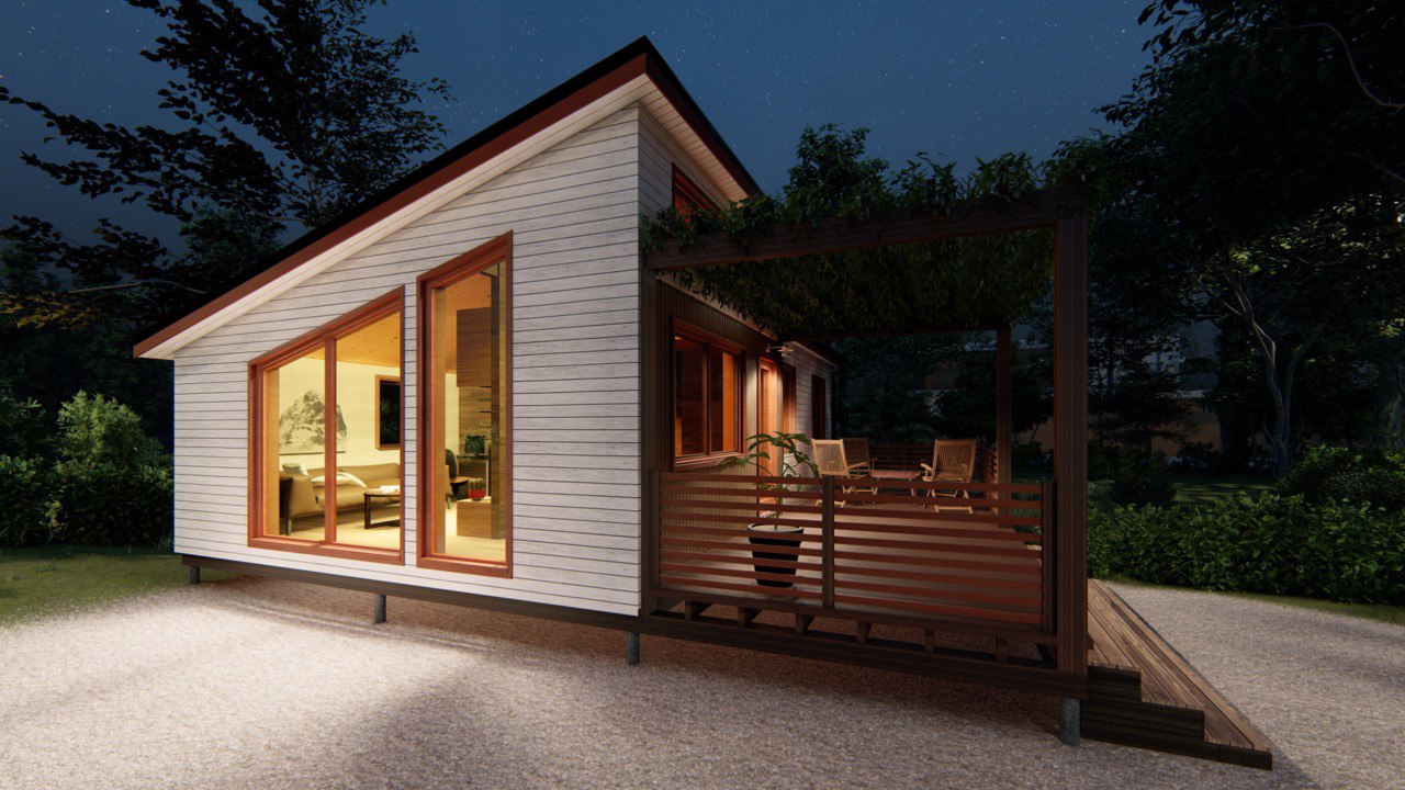 Tiny House - Casa Modulare - Casa Mini, Casa Prefabbricata - 50 m² - Energeticamente Efficiente - Modello SIP