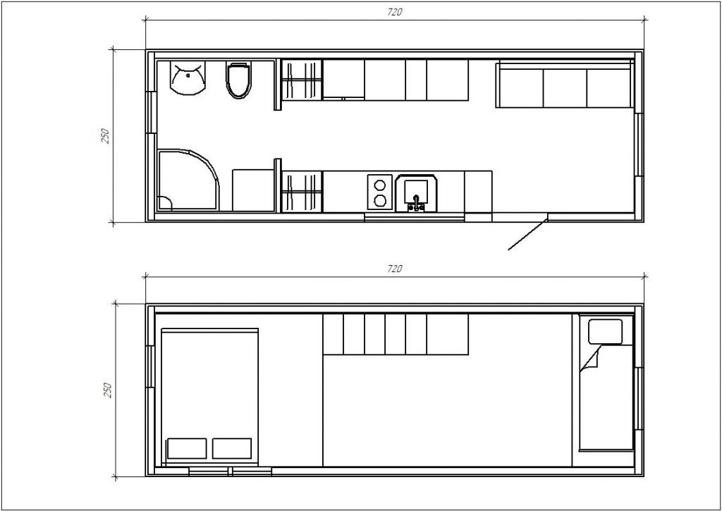 Tiny House, Casa in container, Casa modulare, Mini casa, 18 m2 - Modello Wonderland