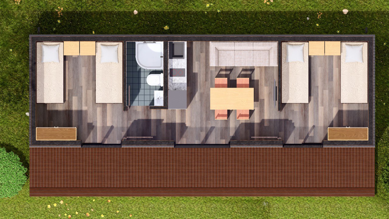 Tiny House - Casa Modulare - Casa Mini, Casa Prefabbricata - 39 m² - Energeticamente Efficiente - Modello SIP