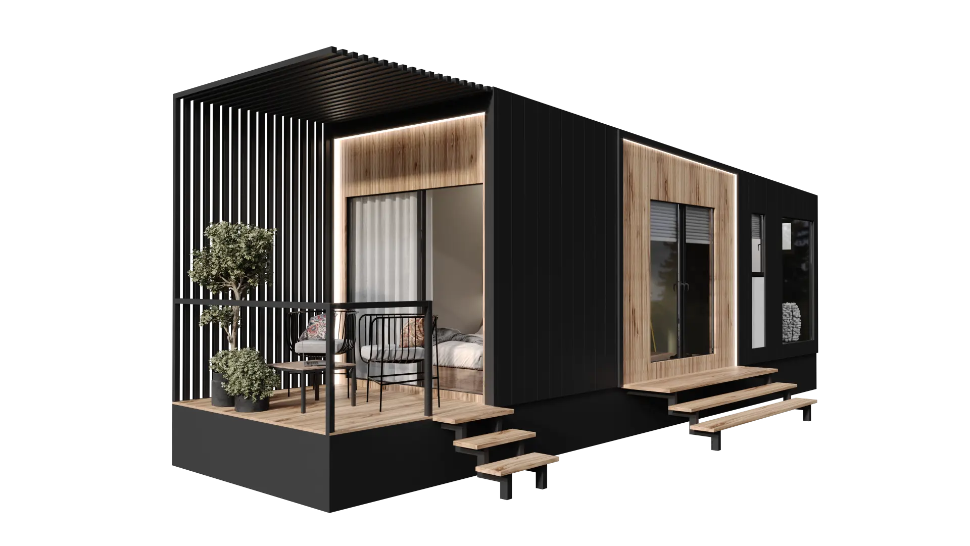 Tiny House, Casa Container, Casa Modulare, Mini Casa, 16,72 m² - per 2 persone - Modello 0